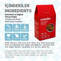 Domates Soğanlı Glutensiz Vegan Tohum Kraker Cracks 50gr